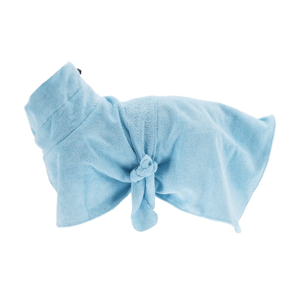 Unique Bargains Dog Bathrobe Soft Dog Towel Absorbent Dog Coat Bath Robe XS Blue