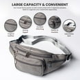 thumbnail image 2 of Fanny Pack Leather Waist Bag Hip Belt Zipper Pouch Pocket Travel Sport for Men, 2 of 4