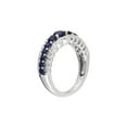 thumbnail image 2 of Gem & Harmony 1.15 Carat (Ctw) Lab-Created Blue Sapphire Ring in Sterling Silver for Women, 2 of 5