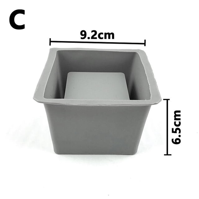 Moldes de silicona para maceta de hormigón, moldes de cemento, molde para maceta de plantas suculentas, moldes para macetas de hormigón, yeso de aromaterapia Diy Tan Jianjun unisex