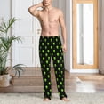 thumbnail image 2 of Picia Green Monster Pattern Mens Soft Woven Cotton Elastic Waistband Sleep Pajama Pant Lounge Sleep Pant With Pockets And Drawstring-Large, 2 of 6
