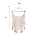 thumbnail image 5 of Macrame Hammock Chair Rope Swing, 550 Lbs Capacity, Two Cushions & Portable Steel Spreader Bar for Indoor/Outdoor,Beige, 5 of 9