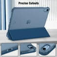 thumbnail image 5 of Fintie Case for iPad (A16) 11th Generation Case 2025, iPad 10th Generation Case 2022, Slim Shell Hard Translucent Frosted Back Stand Cover with Pencil Holder, Auto Sleep/Wake, Marine Blue, 5 of 12