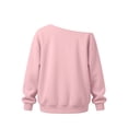 thumbnail image 7 of OGLCCG Off The Shoulder Sweatshirt Tween Girls Trendy Asymmetric Neck Hoodies Shirts Long Sleeve Pullover Tops Size 5-15(Pink,11-12 Years), 7 of 7
