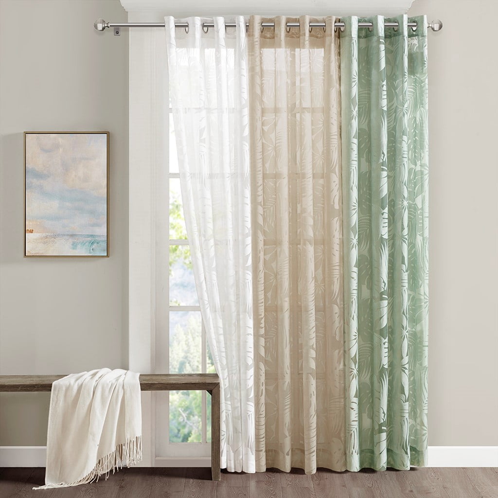 Burnout Window Sheer White 50"x63"