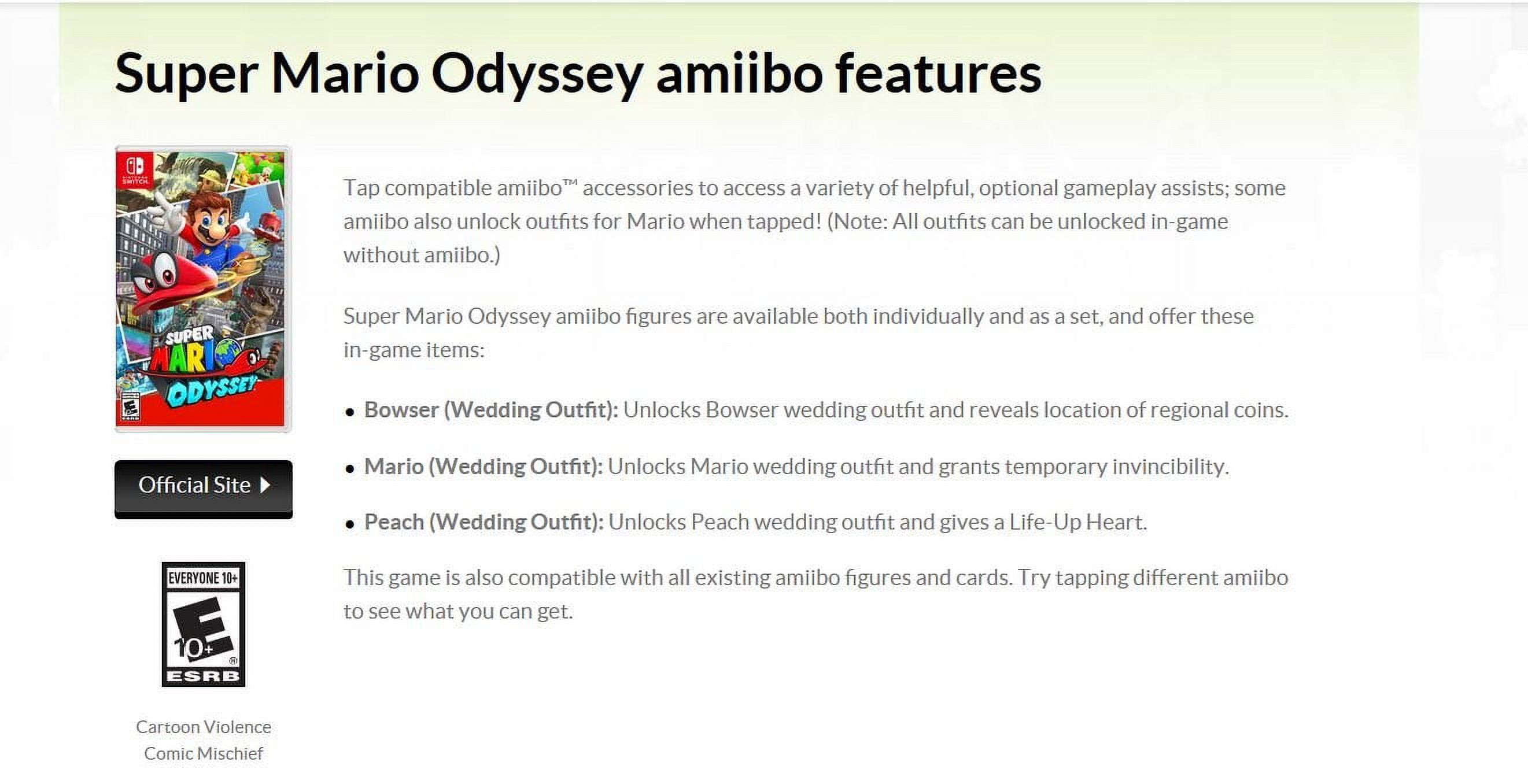 Super Mario Odyssey amiibo Outfit Unlocks - Guide