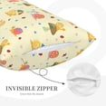 thumbnail image 3 of Daiia Colorful Cartoon Snail Bedding Waterproof Pillow Protector Zippered Queen – Bed Bug Proof Pillow Encasement-16"x24", 3 of 6