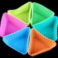 thumbnail image 3 of 20pcs Silicone Mini Baking Cup Triangle Reusable Muffin Cake Cupcake Liners Mold, 3 of 8