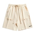 thumbnail image 2 of pstuiky Pantalones cortos de entrenamiento para hombre, Pantalones cortos casuales cómodos de moda para hombre, de color liso, con cintura elástica regular, para playa, 2 of 4