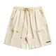 thumbnail image 3 of Ceisia Men's Gift Relaxed Minimalist Cargo Sweat Shorts Mid-Rise Elastic Waist Nylon Spandex Snap Button Side Label Shorts, 3 of 4