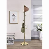 IN Room Furniture Designs Contemporary Metal Coat Rack in Brass