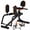 Black&Orange, variant on Hip Abductor Machine, 3-in-1 Thigh & Glute Trainer for Home Gym, Adjustable Resistance for Inner/Outer Thigh Toner and Butt Lifter, Compact Leg Workout Equipment
