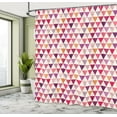 thumbnail image 5 of Ambesonne Pink Shower Curtain, Geoemetric Triangles Dots, 69"Wx84"L, Multicolor, 5 of 5