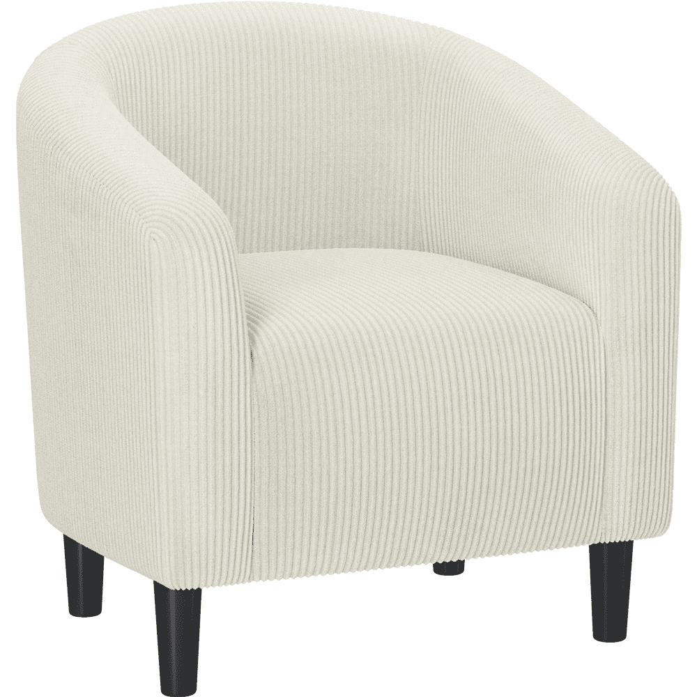 Renwick Upholstered Corduroy Accent Chair for Living Room, Beige