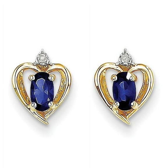 14K Diamond & Sapphire Earrings