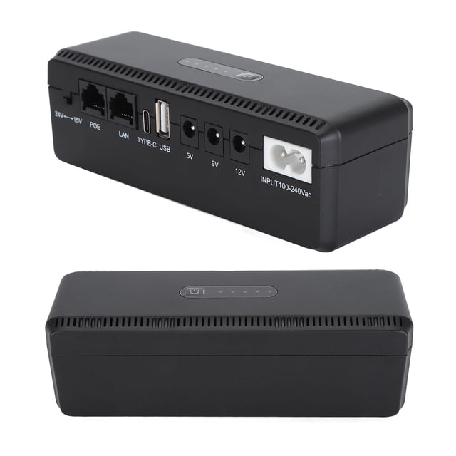 Mini UPS Fuente De Alimentación Ininterrumpida Batería De 8800 MAh Portátil Versátil Amplio Rango De Voltaje, Admite Múltiples Salidas, Seguridad Inteligente Para Enrutadores,