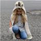 thumbnail image 1 of Gorro infantil estilo unicornio, bufanda de lana, capa de una pieza, chal, gorro con borlas, 1 of 5