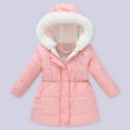thumbnail image 2 of newwalpole Girls' Winter Warm Coat Fleece Lined Long Jacket With Detachable Fuzzy Hood Rose Gold for Size 4-5 Years, 2 of 9