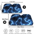 thumbnail image 3 of Haiem Blue Lightning Car Windshield Sun Shade - Blocks UV Rays Sun Visor Protector, Sunshade to Keep Your Vehicle Cool, Universal Fit SUV Van Sedan-Medium, 3 of 7
