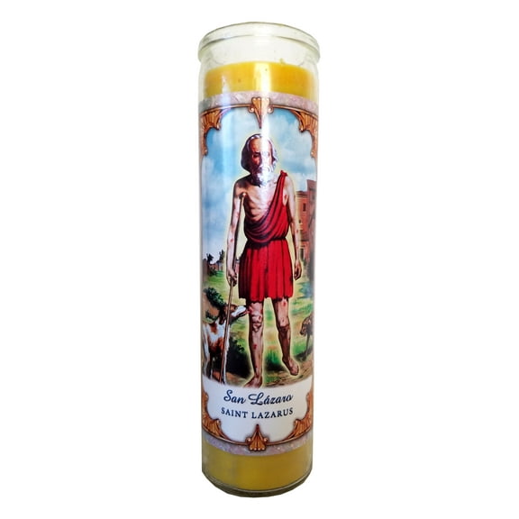 Saint Lazarus (San Lazara) Yellow Devotional Candle