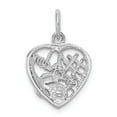 thumbnail image 3 of Sterling Silver Heart Pendant Necklace with Pink Crystal, Floral Design, Number One Grandma Jewelry for Women, 925 Sentimental Keepsake for Mother Figures and Special Occasions, 3 of 6
