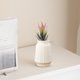 thumbnail image 5 of Plastic Glazed-Look Decorative Vase | Imitation Ceramic Finish | Navy White Orange | Modern Home Accent | Living Room TV Cabinet Shelf Decor | 12.3x6x5.8cm | Durable Flower Pot | For Fresh & Dried, 5 of 6