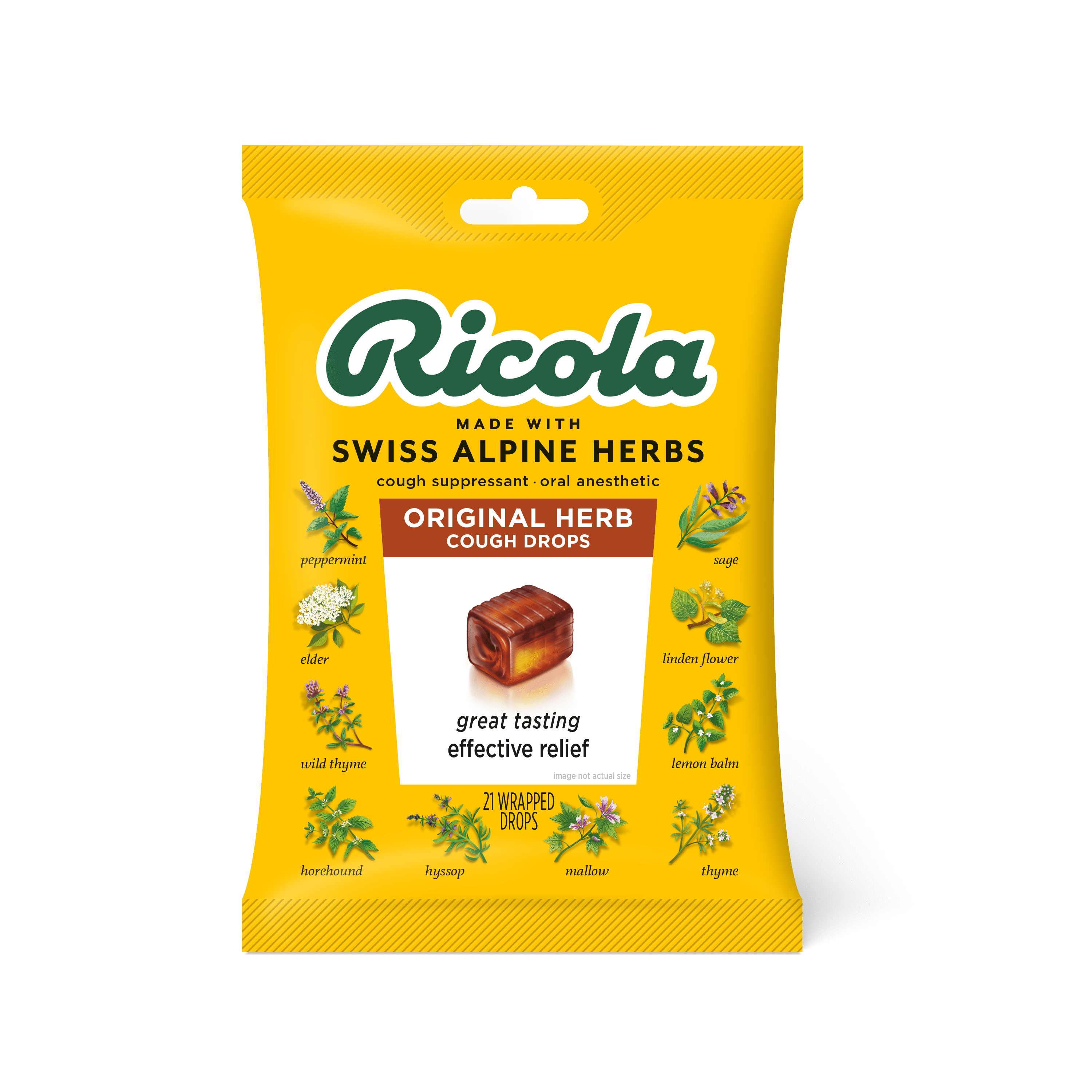 Ricola Original Herb Cough Drops, Natural Cough Drops, 21 Count