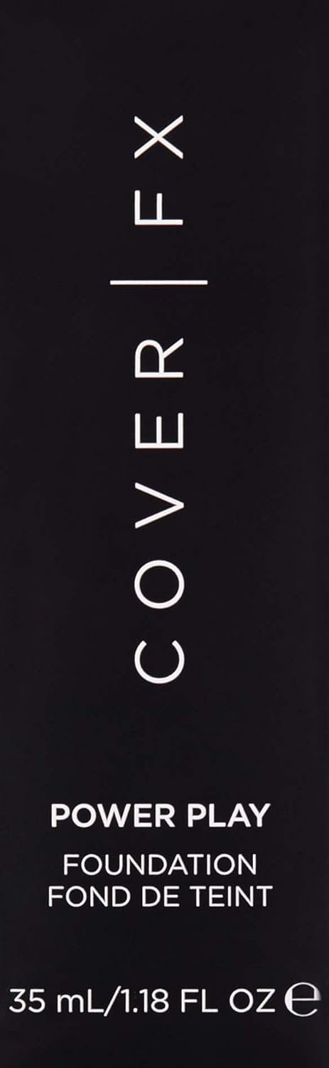 Cover FX Power Play Foundation: Full Coverage, Waterproof, Sweat-proof and Transfer-Proof Liquid Foundation For All Skin Types P100, 1.18 fl. oz.