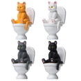 thumbnail image 6 of On Toilet Statue Landscape Figurine Miniatures Ornament Home Decorations Resin Cartoon Figurines Figurine, 6 of 9