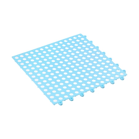 Uxcell Interlocking Floor Tiles 11.8 x11.8  PVC Non-Slip Drainage Tiles 9Pack Blue
