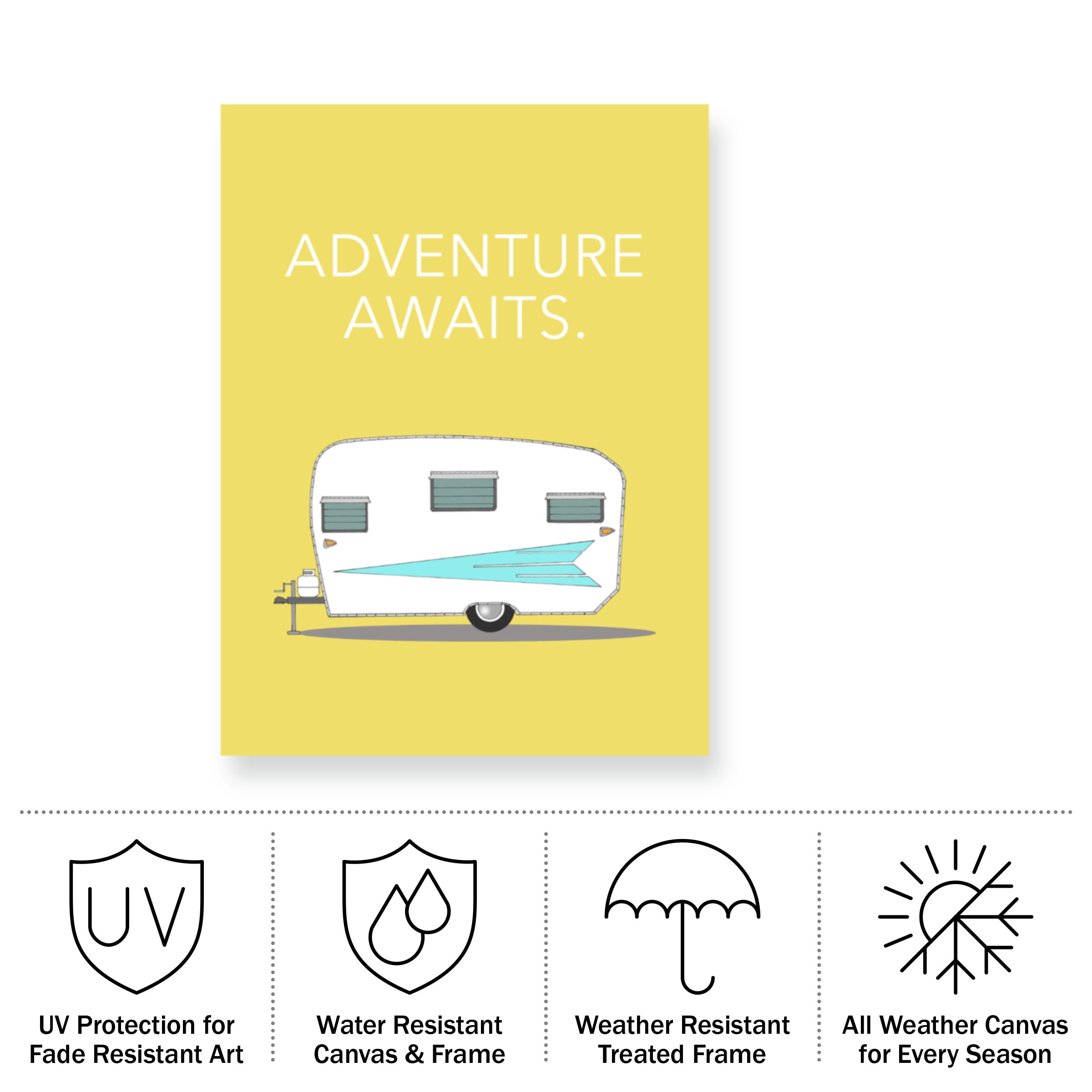 Annie Bailey Art 'Adventure Awaits Camping' Outdoor Canvas