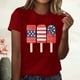 thumbnail image 2 of Blusa informal de manga corta con cuello redondo y estampado suelto de verano para mujer con estilo OAVQHLG3B Store  lin121212, 2 of 4