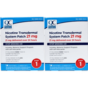 Quality Choice Nicotine Transdermal System Patch 21 mg Stop Smoking Aid 14 Patches for 2 Weeks Pack of 2