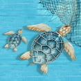 thumbnail image 4 of Eangee Home Design Sea Turtle Small Wall Decor Blue, Capiz and Metal, Indoor / Outdoor Safe, 11x2x11 Inches, 4 of 5