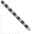 thumbnail image 4 of White Stainless Steel bracelet Links Link, Black Men's 8.5 in 12.07 mm, 4 of 4