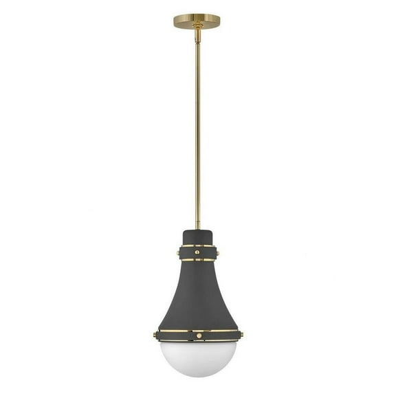 1 Light Small Pendant in Traditional-Transitional Style 9 inches Wide By 15.5 inches High-Dark Matte Grey Finish Bailey Street Home 81-Bel-4442310
