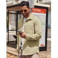 thumbnail image 3 of COOFANDY Mens Lightweight Button Down Shirt Jacket Casual Shacket Overshirt, 3 of 5