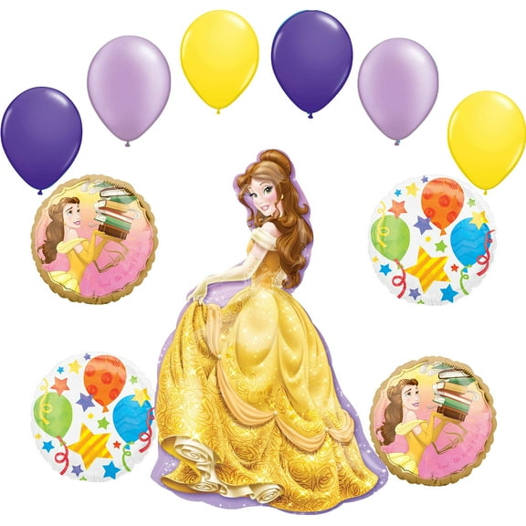 Beauty and The Beast Party Supplies Princess Belle Birthday Balloon Bouquet Decorations