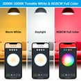 thumbnail image 4 of TORCHSTAR 6 Pack A21 Smart LED Light Bulbs, WiFi & Bluetooth, 75W Equiv, E26 Base, Works with Alexa Echo Google Home Assistant Siri for Indoors, 2000K-5000K RGBCW Full Color Changing Smart Bulb, 4 of 7