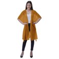 thumbnail image 1 of Moomaya Boléro en Georgette pour Femmes, Ouvert à l'Avant, Long et Transparent, avec Pompons, 1 of 7