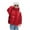 Red#2, variant on Fesfesfes Unisex Kids Medium Long Down Jacket Hooded Coat Thick Insulated Outerwear for Cold Weather Casual Childrens Padded Parka Winter Warm Outwear(White,7-8 Years)