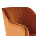thumbnail image 3 of Polyester Upholstered Swivel Accent Chair with Welt Trim, Orange, 3 of 3