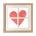 thumbnail image 1 of Heart Graffiti Line Valentine's Day Frame Wall Tabletop Display 4 Openings Picture, 1 of 3