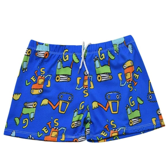 Hienoo Boys Board Shorts Excavator Print Quick Dry Swimming Trunks Bathing Suit