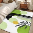 thumbnail image 4 of Boho Middle Century Area Rug 4x6 FT, Non Slip Kids Room Carpet, Abstract Green Geometric Botanical Washable Soft Floor Carpet Non-Shedding Throw Rug for Dorm Kitchen Study Room Home Office Bedside, 4 of 9