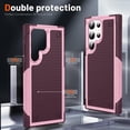 thumbnail image 5 of Designed for Samsung Galaxy S23 Ultra Case 2 in 1 Gift Militay Grade Drop Protective Rugged Heavy Duty Cover Shockproof Case for Galaxy S23 Ultra Phone Case for women men boy girl (Pink+Rose Red), 5 of 17