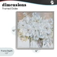 thumbnail image 4 of Stupell Industries Farmhouse Soft White Bouquet Serenity Gray Framed Giclee Art, 12 x 12, by Carol Robinson, 4 of 8
