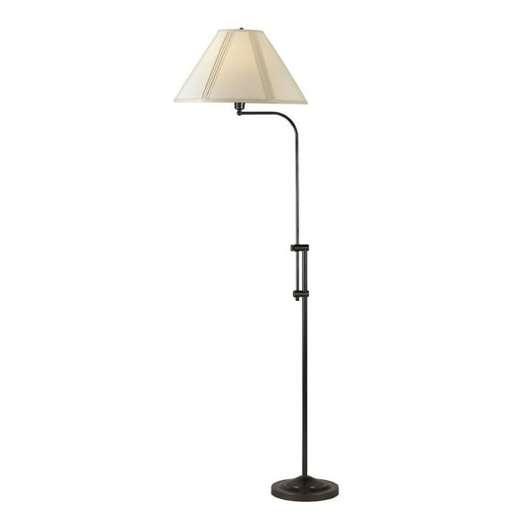 Cal Lighting 19" Mid-Century 3-way Metal Floor Lamp in Dark Bronze