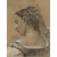 thumbnail image 2 of Domenico Maggiotto 15x18 Gold Ornate Wood Frame and Double Matted Museum Art Print Titled - A Young Woman Fixing Her Hair (C. 1745), 2 of 4