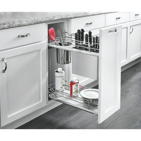 pull organizer knife tier kitchen shelf rev richelieu base cabinet drawer bcsc blum utensils cabinets gr organizers storage knives system